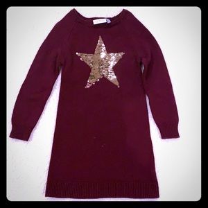 Childrens Place flip sequin sweater dress